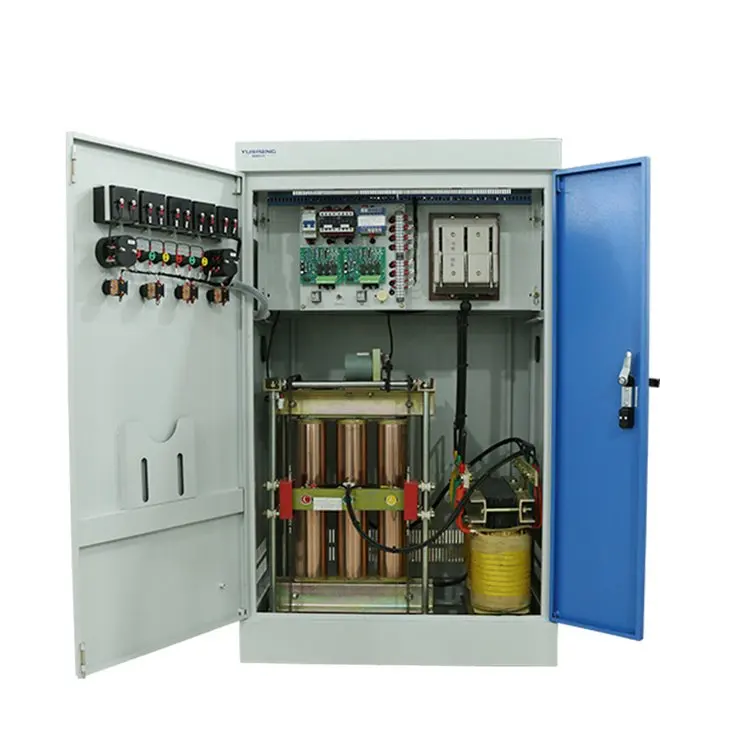 

80KVA-200KVA Three Phase AVR Automatic Voltage Regulator LED Display DC Type 220V Output Industrial 50Hz Servo Motor Control