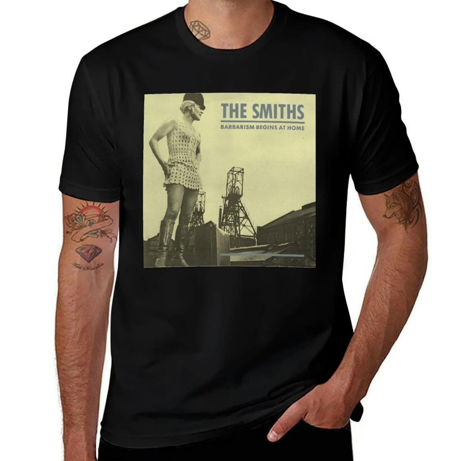 

The Smiths - Barbarism Begins At Home T-Shirt man t shirts high quality luxury brand t shirts for man cotton funny T-Shirt
