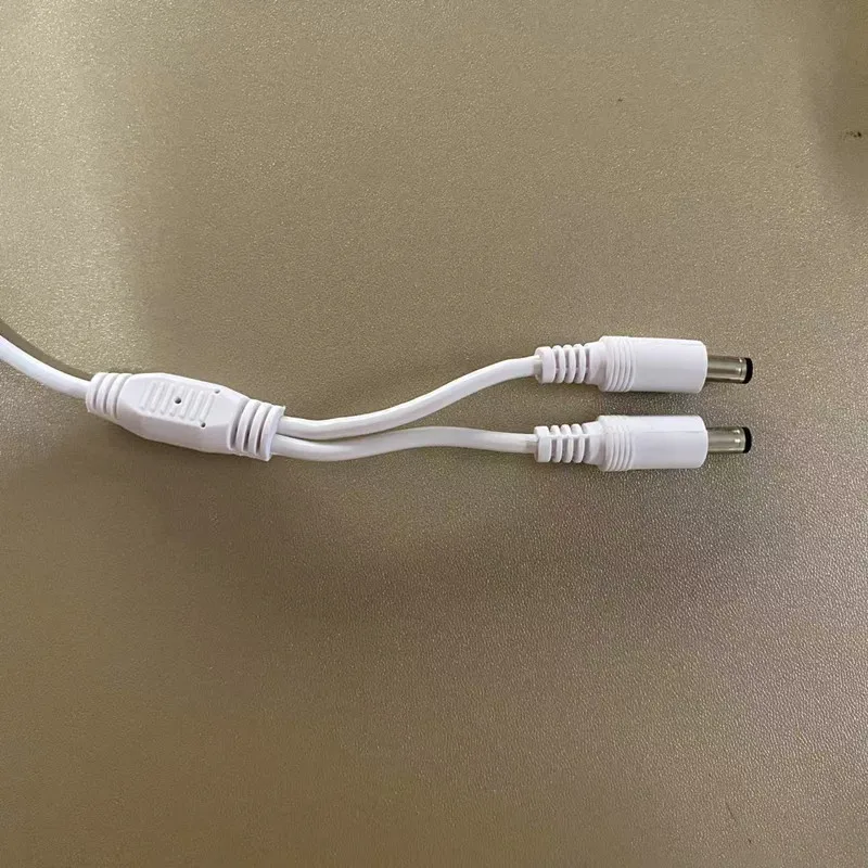 12V DC Power Splitter Cable With On/Off Switch Button 1 Female to 2 Male DC Connectors 5.5x2.1mm DC Plug Power Extension Cable