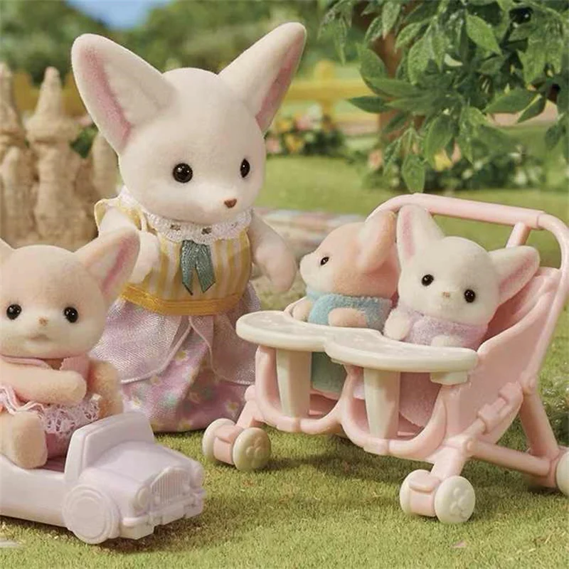 In Stock Genuine Sylvanian Families Anime Figures Ear Fox Family Girl Children'S Toy Doll Gift Baby Series Ternurines Doll Gifts