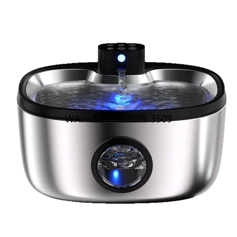 Smart 5L Stainless Steel Battery Powered IPX5 Waterproof Pet Fountain for Dogs & Cats Modern Portable Automatic Water Dispenser