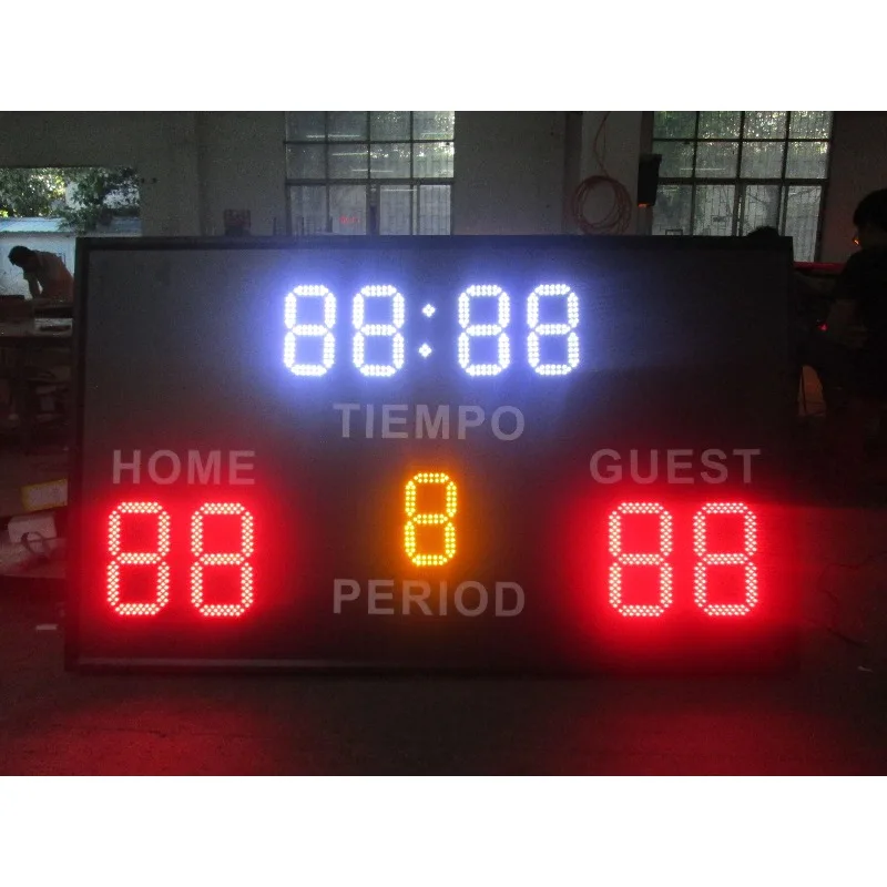 Single Color Wireless Portable Basketball Digital Scoreboard Outdoor Customized Soccer Football Led Scoreboard Top Quality