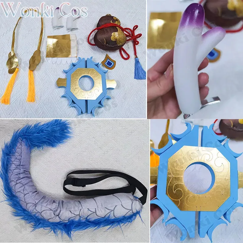 

2025 12 Bailu Costume Wig Star Rail Bai Lu Cosplay Full Set Girl Carnival Costumes with Tail