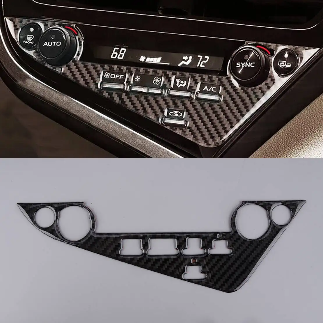 

Real Carbon Fiber Centre Console Button Sticker Panel Cover Trim Frame Decor fit for Toyota Camry 2018 2019 2020 2021 2022 2023
