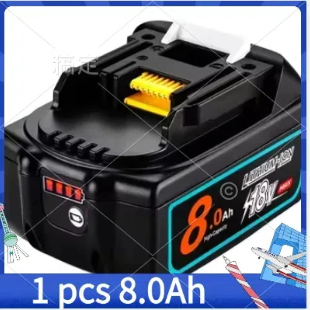 

100%Upgraded 18V Rechargeable Battery For Makita Power Tools with LED Li-ion Replacement BL1860 1850 18v 9A 6000mAh