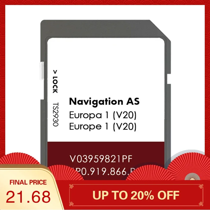 

Fast Delivey with Anti Fog Reaview Stickers AS V20 SD Map Cards MIB2 Europe Navi Navigation 2025 for Seat Leon