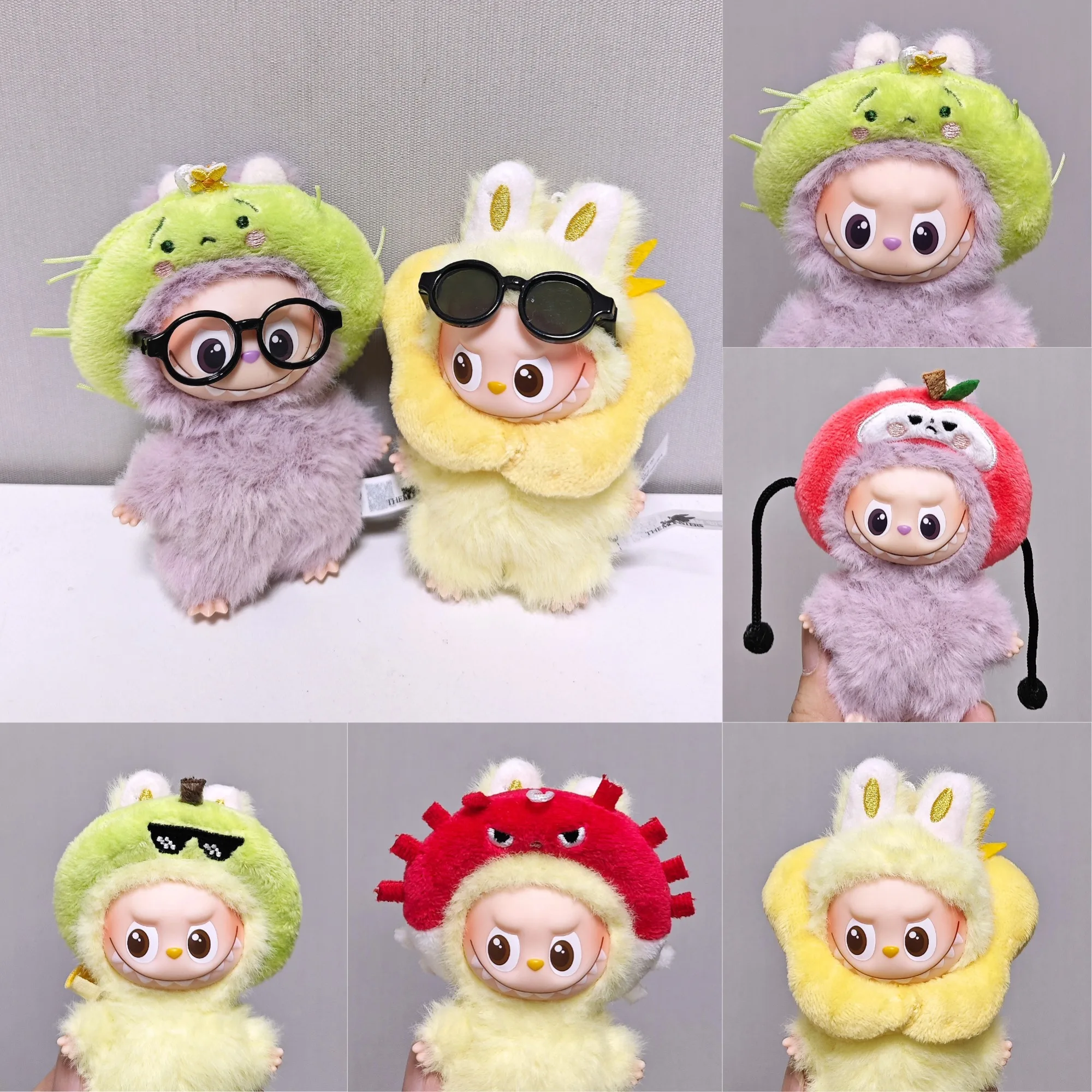 

10cm Mini Labubu 4.0 Doll Clothes 4th-Gen Multi-colored Fruit Head Covering Accessories for Mini Labubu