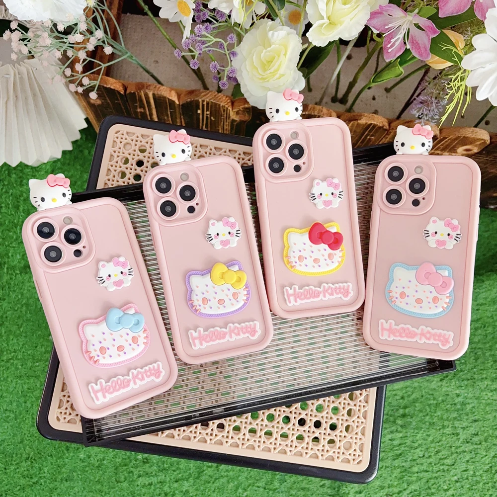 For Samsung Galaxy A04 A05 A06 A14 A15 A16 A24 A25 A26 A34 A35 A36 A54 A55 A56 Hello Kitty Multistep Case With Head Doll