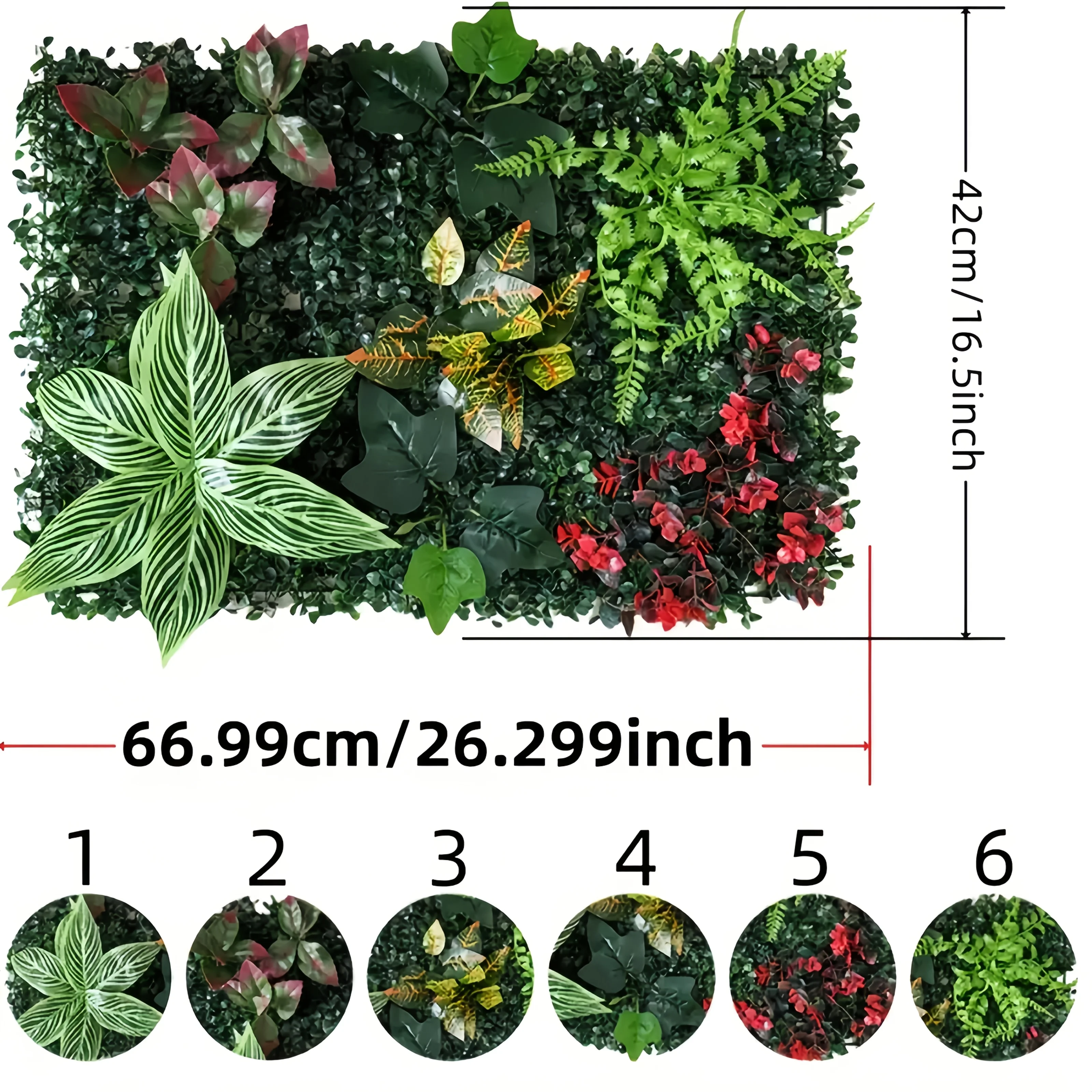 لوحة جدارية خضراء للنباتات الخ - مراجعة Flower Wall Panel وسعره