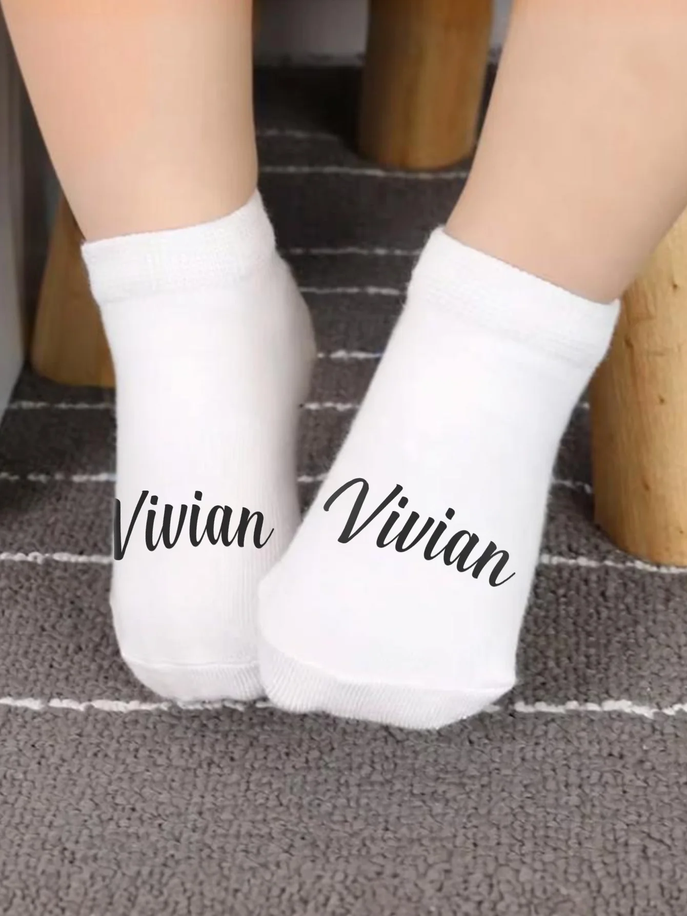 1 Pair Custom Baby Name Sock Personalized Printed Socks with Name Custom Printed Socks Gift for Newborn Baby Shower Birthday