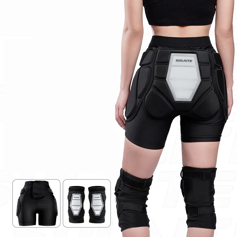 3D Protective Padded Shorts Butt Pad Shorts EVA Silicone Gear Guard With Knee Pads for Cycling Snowboarding Skating image 5