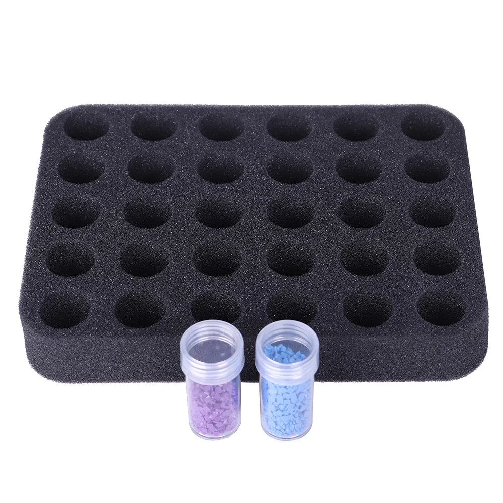 30-Fächer Schaumstoff-Organizer mit herausnehmbaren Trennwänden für 15ml/10ml Nagellacke und ätherische Öle - Bodenteil nicht enthalten – Detail 3