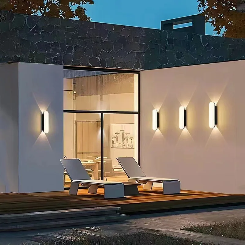في الهواء الطلق وحدة إضاءة LED جداريّة مصباح مقاوم للماء شارع فناء شرفة مصباح المنزل المدخل الإقامة شرفة شرفة جو الإضاءة الشمعدانات