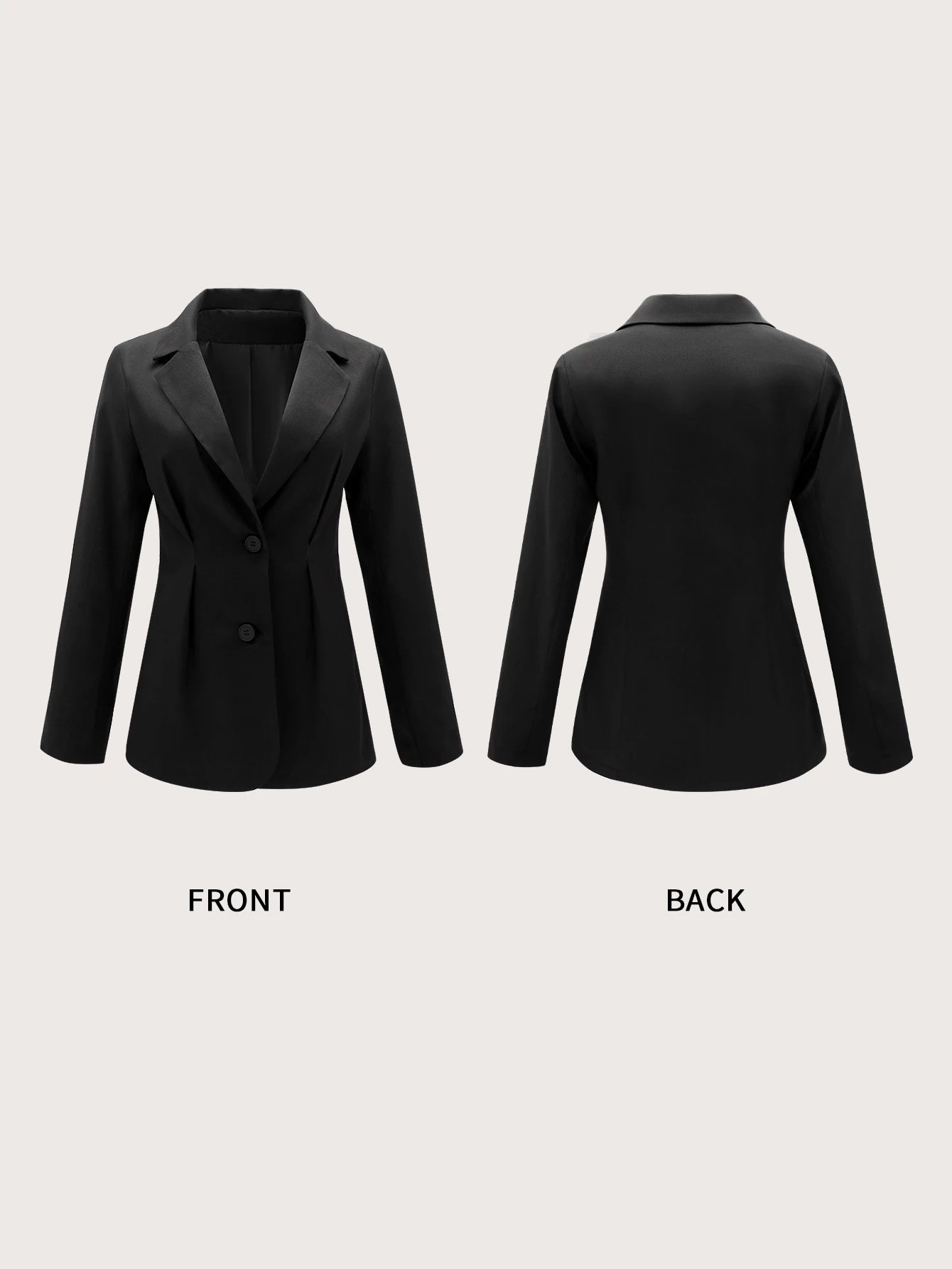 2024 Women\'s Coat Elegant Casual Blazer  Fashion Luxury Jacket  Autumn And Winter Solid Black Color Conventional Ladies Clothing