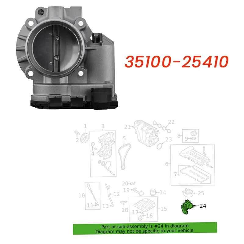 

Throttle Assembly 35100-25410 For Hyundai Sonata Santa Fe Kia Optima Sportage Sorento Throttle Body Valve 3510025410