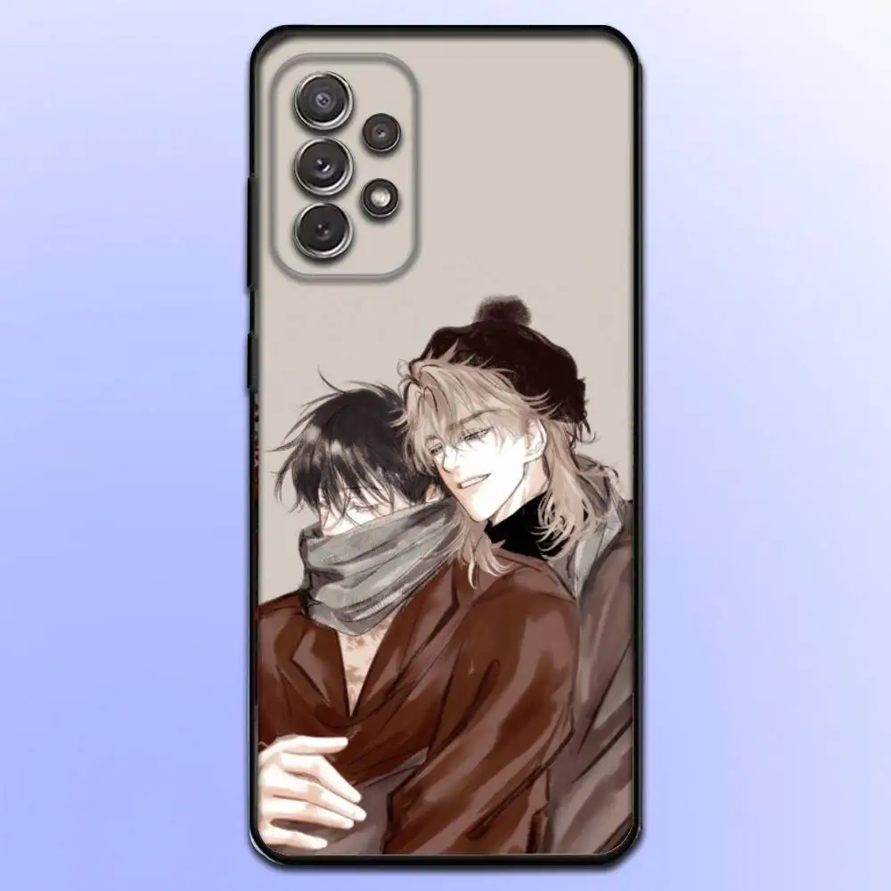 حافظة هاتف L-Low T-Tide in Twilight لهاتف Samsung S 25,24,23,22,30,21,10,9,Ultra,Plus,Lite,FE,4,5G حافظة سوداء ناعمة