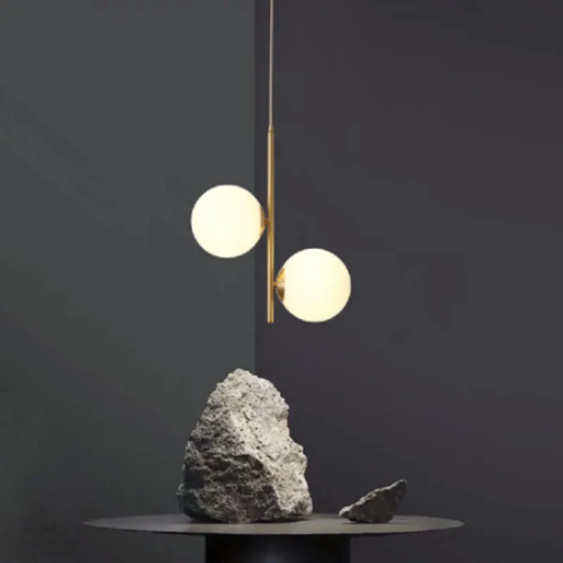 Lampe LED Suspendue en Verre au Design Nordique Moderne, Luminaire Décoratif d'Nik, Idéal pour un Salon, une Salle à Manger, une Chambre à Coucher ou une Cuisine