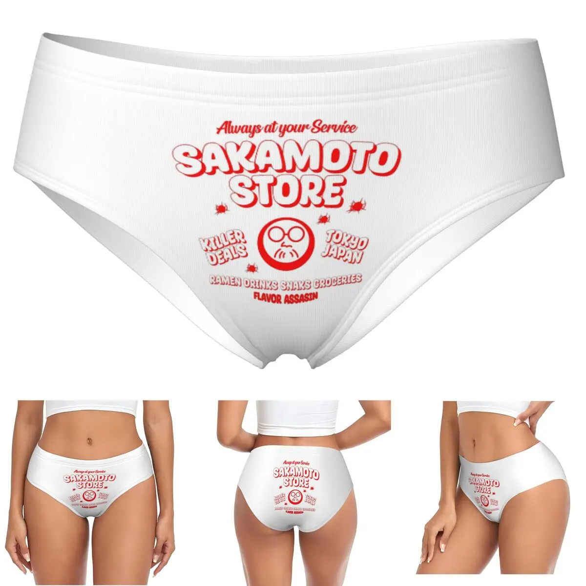 Custom Sakamoto Days STORE Panties Briefs Women's Comfort Briefs Underwear Breathable Female Underpants