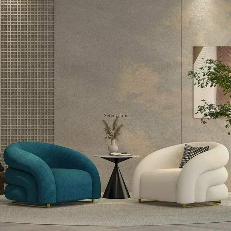 Light Luxury Single Chair Lazy Sofa for Small Apartment Living Room Bedroom Balcony Leisure