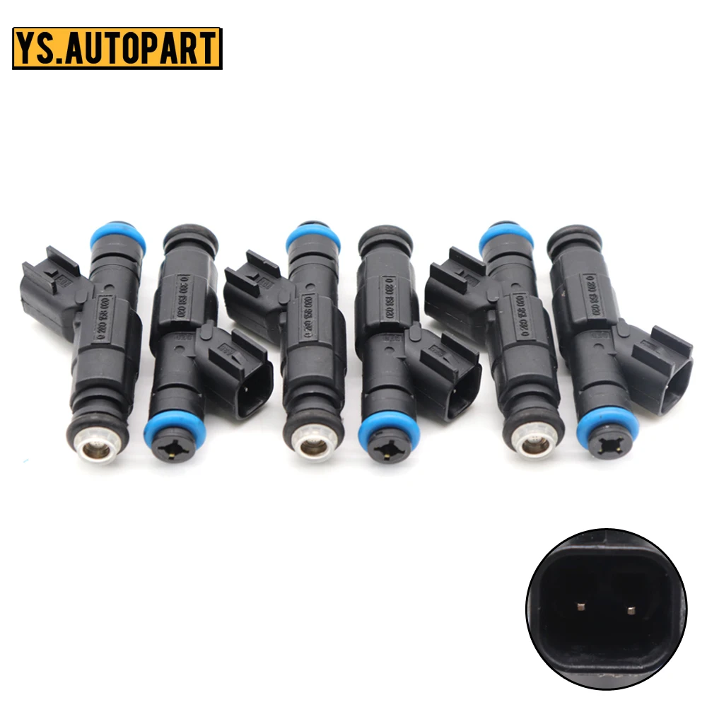 6PCS Car Fuel Injectors Nozzle For Dodge Dakota Nitro Durango RAM 1500 Mitsubishi Raider Jeep Liberty Commander 3.7L 0280158020