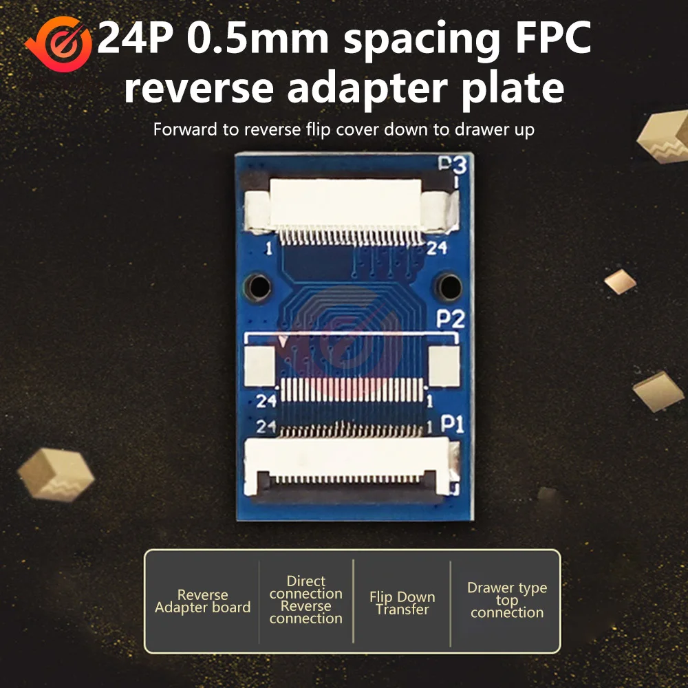 5Pcs/lot 24P FPC Adapter Plate 0.5mm Spacing Reverse Adapter Plate for FFC FPC Cable Extend Zip HDD