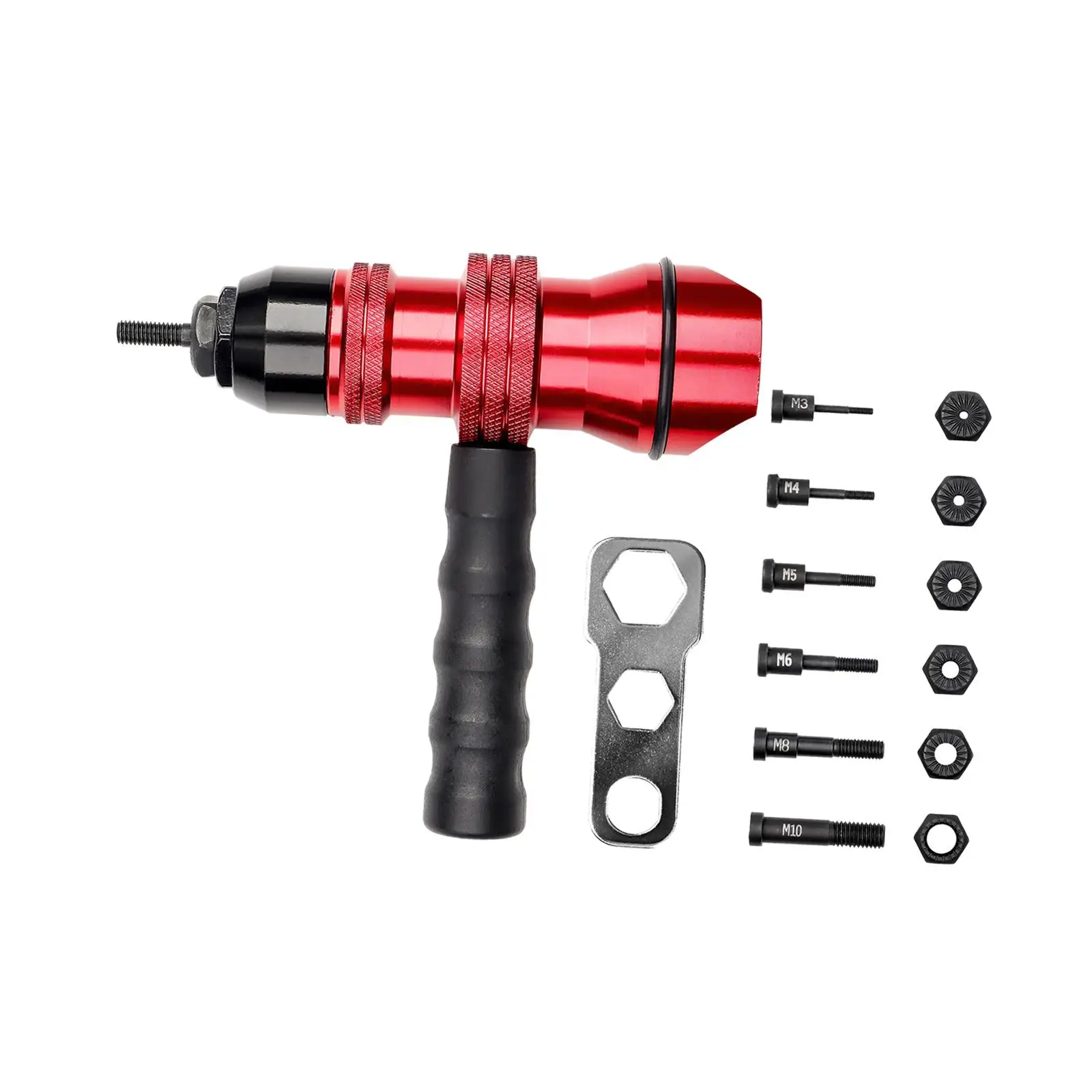 Electric Rivet Nut Machine Adapter Rivet Nut Tool Compact M3 M4 M5 M6 M8 M10 Riveting Insert Nut Tool for Furniture Workshop