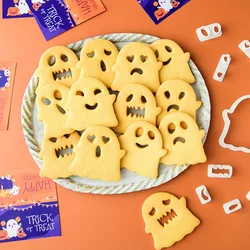 9Pcs/Set Halloween Ghost Cookie Cutter Cartoon Cute Ghost Expression Fondant Frosting Biscuit Molds Cake Decoration Baking Tools