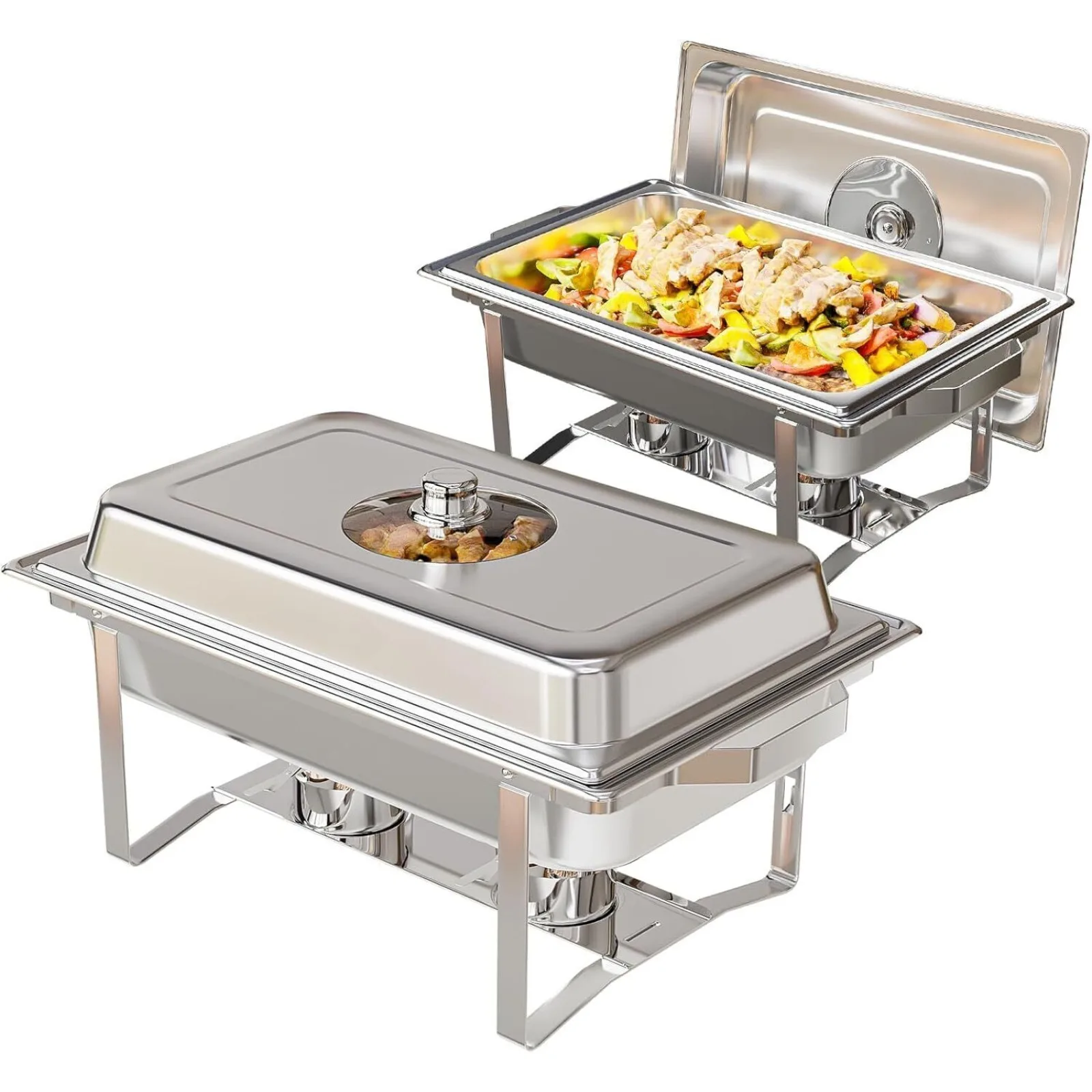 

2 Pack Chafing Dish for Buffet,8 Quart Chafing Dish Buffet Set with Glass Lid United States