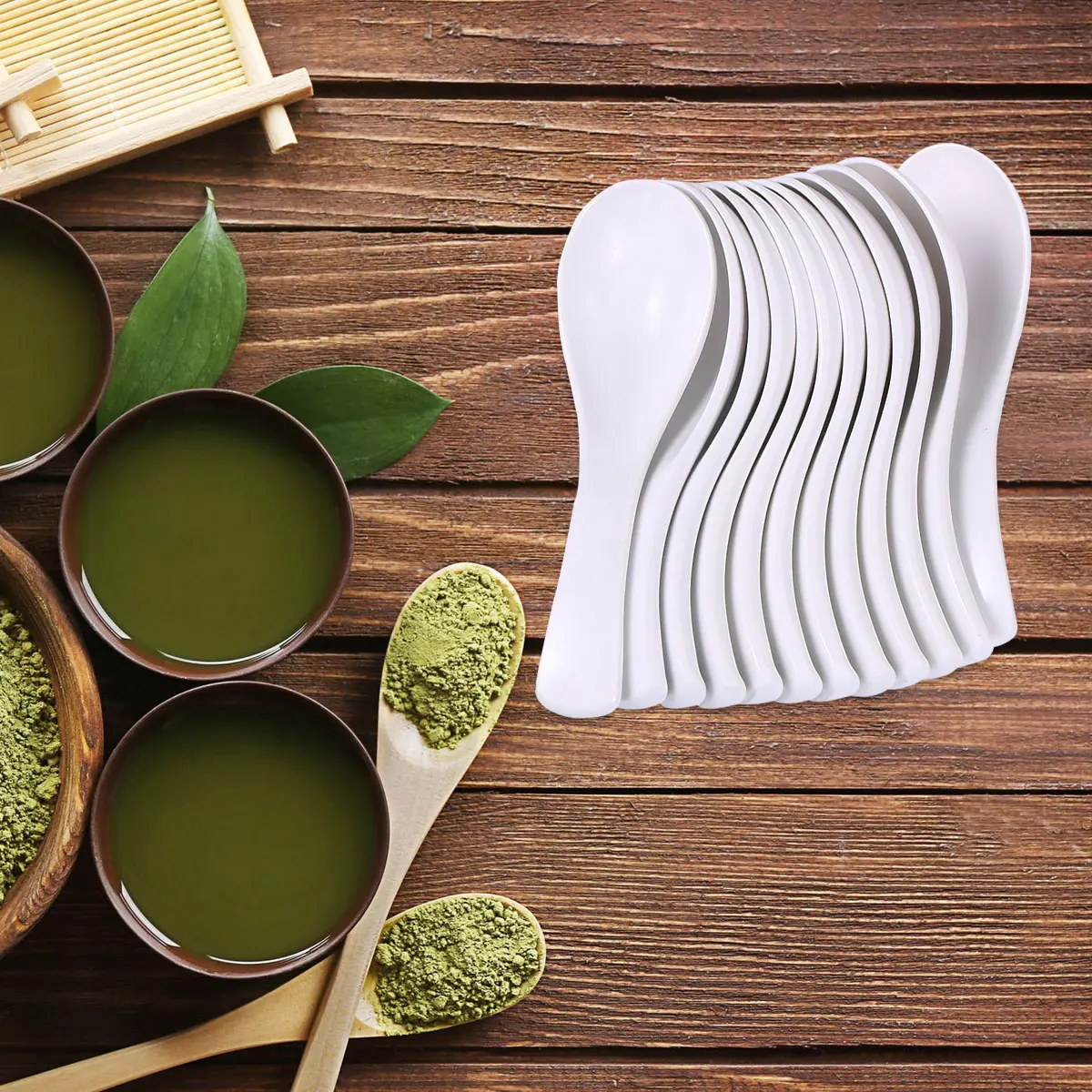 

12 PCS Melamine Soup Spoon Melamine Tableware Lightweight Restaurant Tableware Kitchen Silverware Serving