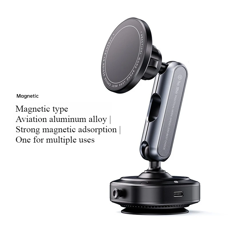 

Магнитный автомобильный держатель для телефона с электрической вакуумной присоской 360° ° Складной и вращающийся для IPhone, Samsung, Xiaomi