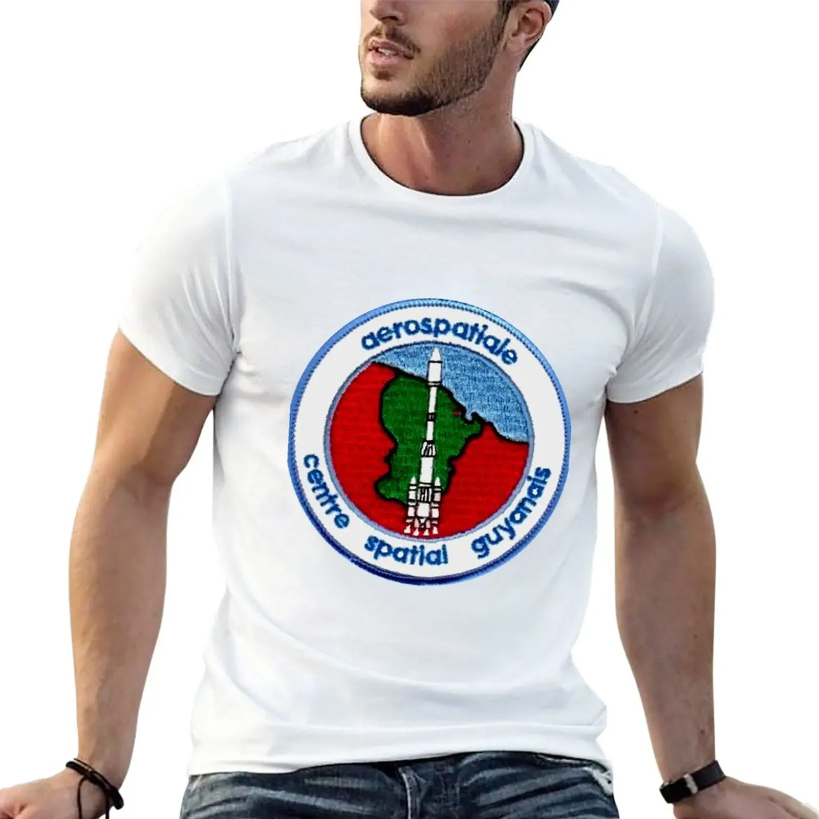 Guiana Space Center (Centre spatial guyanais) Logo T-Shirt sports fans quick drying tshirts for men