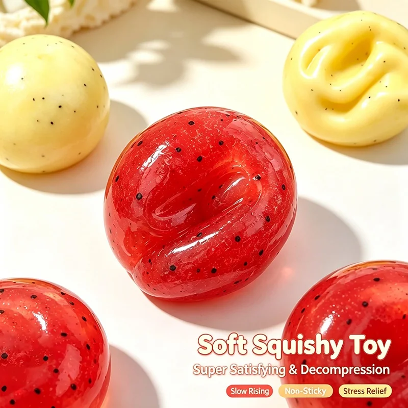 Watermelon Potato Slushy Sensory Toys Vaseline Soft Slow Squeeze Rustling Simulation Adult Office Relief Anxiety Stress Ball
