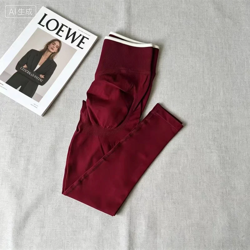Leggings de yoga sans couture taille haute pour femmes, effet push-up, rehaussement des hanches, pour entraînement, gym, sport, course à pied, haute élasticité