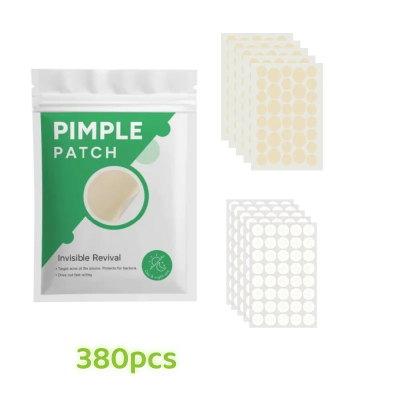 76/380/684pcs Hydrocolloid Pimple Patch Set, White & Nude Round Spot Stickers, Invisible Day Night Use