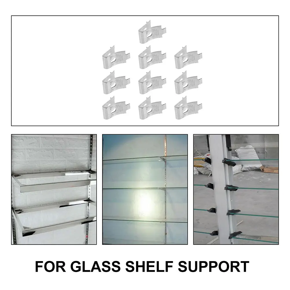 

6pcs Stainless Steel Shelf Bracket Clips Partition Pegs for Bookshelf Shelves Silver Metal Cabinet Support Pins Storage