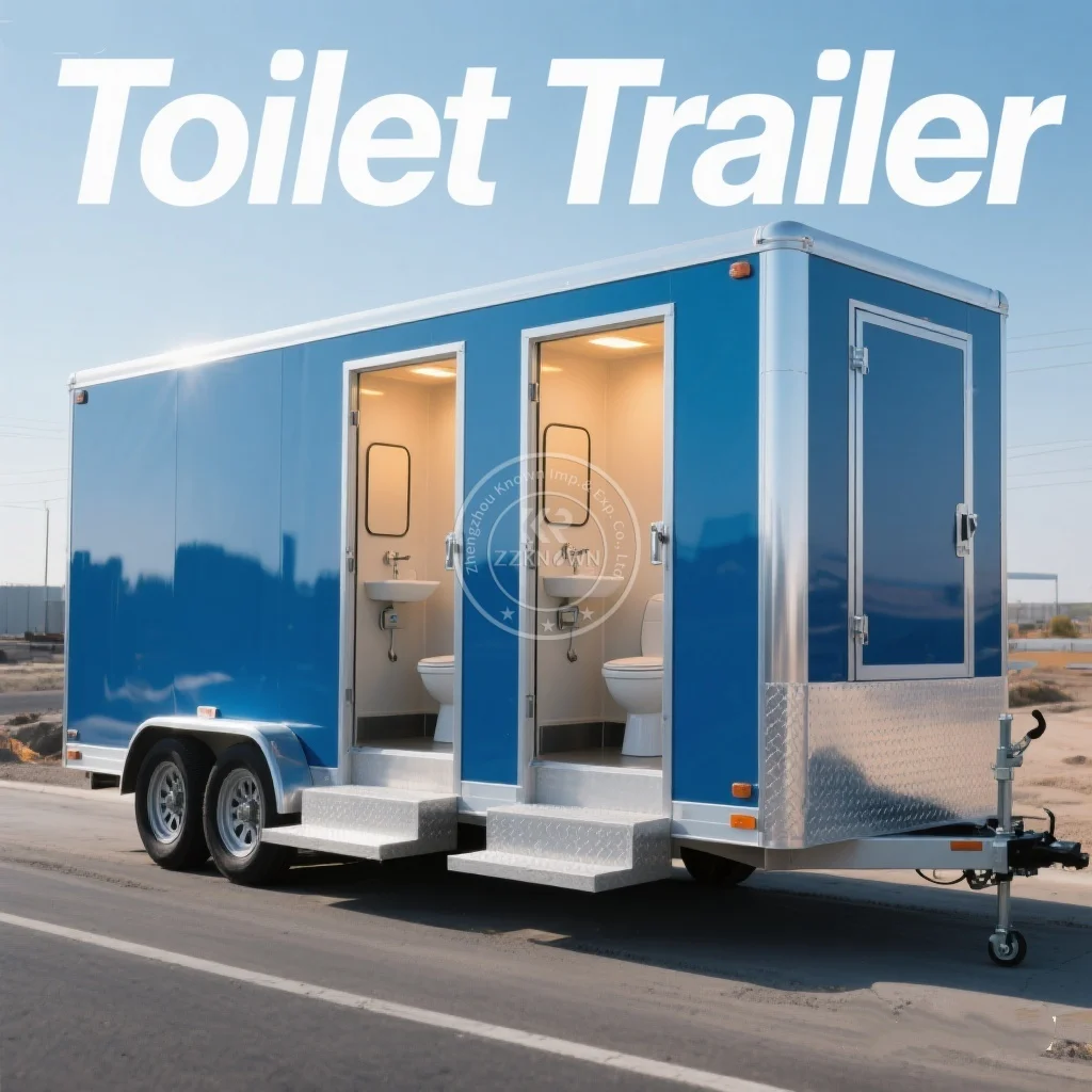 

Factory Made Outdoor Shower Trailer High End Customizable Portable Toilet with Easy Maneuverability