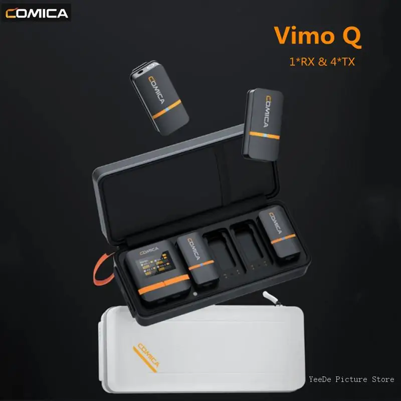 

COMICA Vimo Q Wireless Lavalier Microphone with Charging Case Noise Reduction Audio Video Recording Microphone for Phone Camera