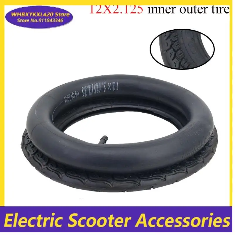12 Inch Tyre 12x2.125 Outer Tire 12x2.125/2.35 Inner Tube for Electric Scooters Folding Bike Baby Carrier,bicycle Wheels
