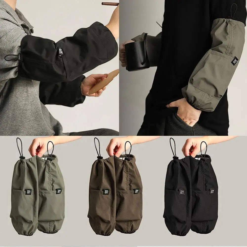 

Мужские удлиненные уличные ветрозащитные рукава, маслостойкие, водонепроницаемые нарукавники, модная рабочая одежда, карманные рукава, антигрязные эластичные манжеты, новинка