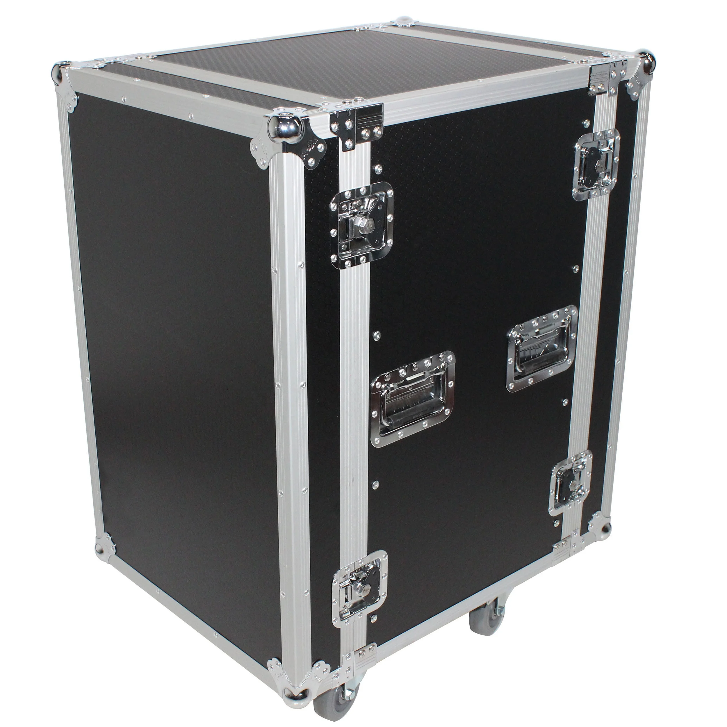 18U Rack Mount Case, 18-inch Deep ATA Flight Case, 19-inch Mixer Road Case, Aluminum 3/8-inch Plywood Amplifier Rack Case