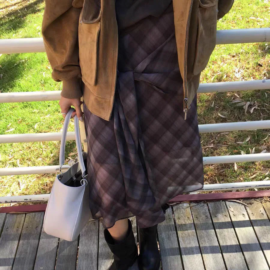 

Весна 2026: Женская юбка в стиле ретро с поясом, А-силуэт, из полиэстера, модная, с завышенной талией