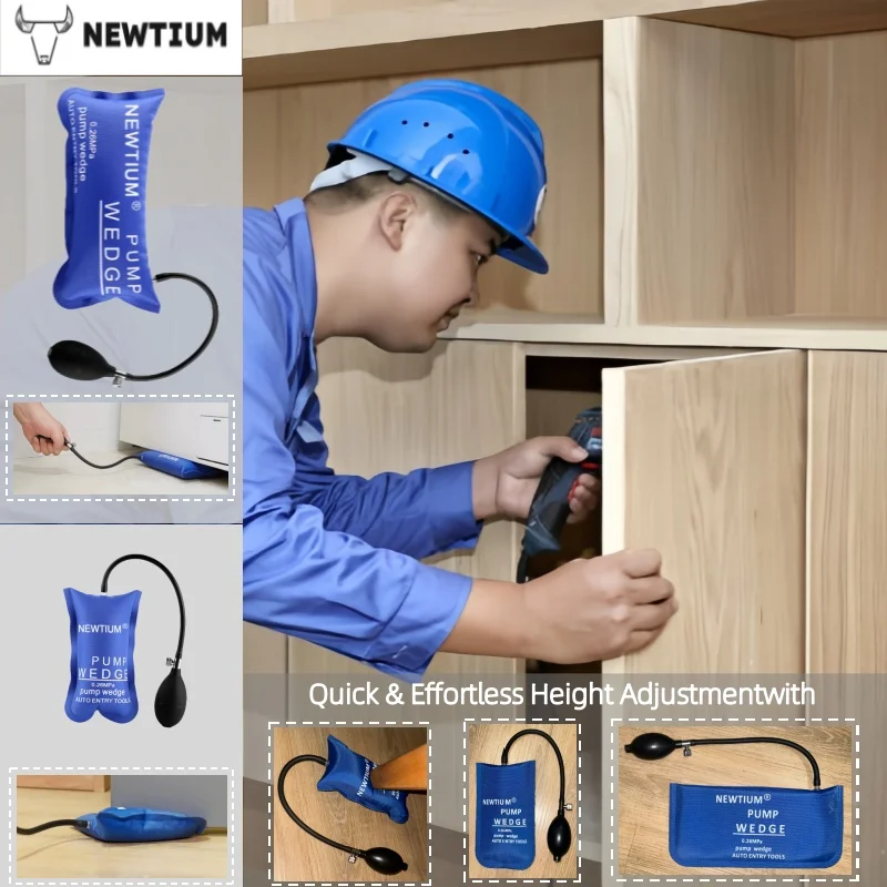 Pump 0.26MPa Heavy Duty Air Wedge Leveling Kit - Multi-Surface Furniture Stabilizer for Sofa/Bed/Cabinet/Table Height Adjustment
