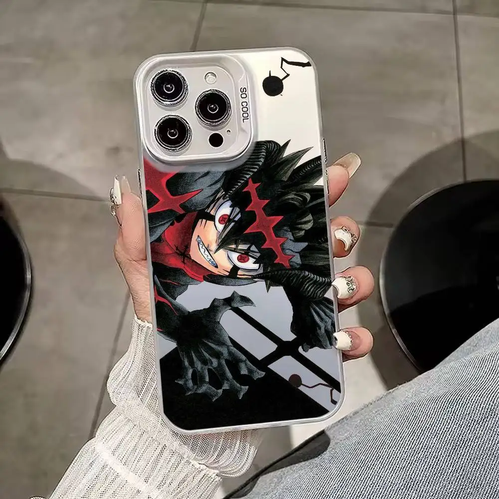 Anime Cool A-Asta Black Clover Phone Case For iPhone 17,16,15,14,13,12,11,Mini,Pro,E,MAX White Candy Matte Cover view 2