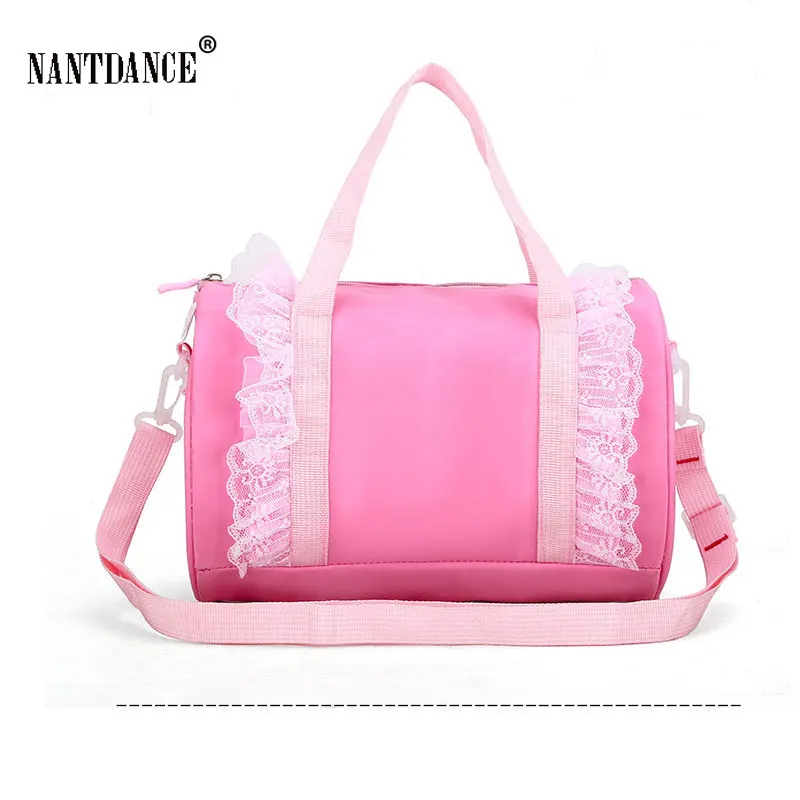 Pink Embroidered Gym Bags Ballet Dance Bag Women Girls Ballet Sports Dance Backpacks Rucksack Cavans Ballet Bag For Child Girls