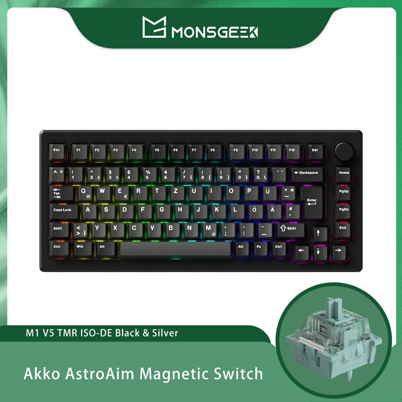 Akko MONSGEEK M1 V5 TMR Rapid Trigger Gaming Keyboard with Magnetic/Mechanical Switches 8K RGB Hot-swap Aluminum Keyboard Gasket image 3