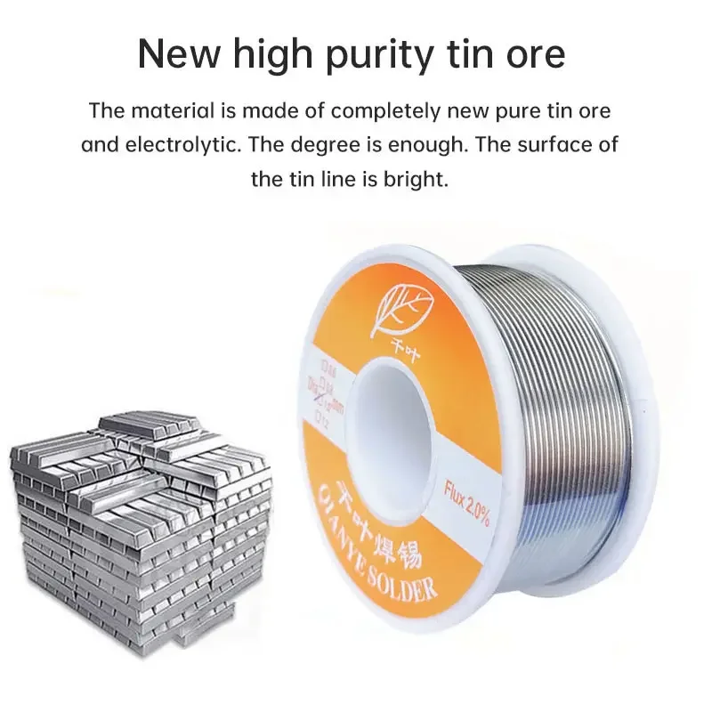 100g Rosin Flux Cored Lead-free Solder Wire 0.8/1.0/1.2/1.5mm Flux Reel Soldering Wire Roll for Welding Machine No-clean Solder