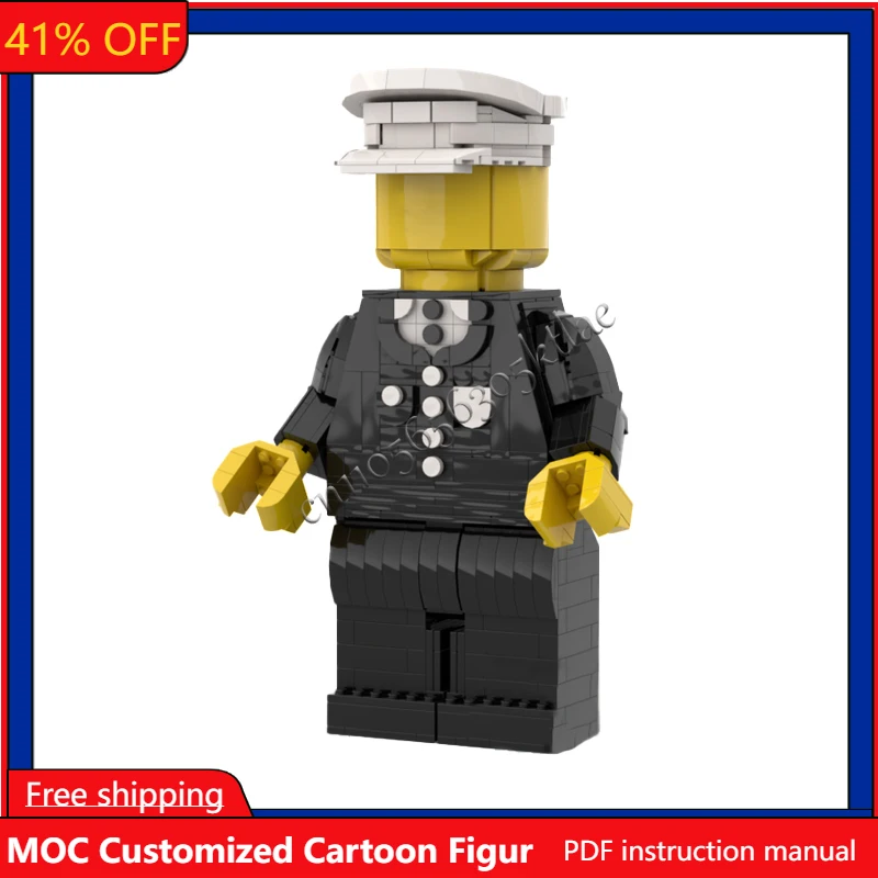

NEW 719 PCS MOC Classic Cartoon Figures Police Officer Brickheaded Sets DIY Creative Assembly Toy Kids Gifts Collection Display