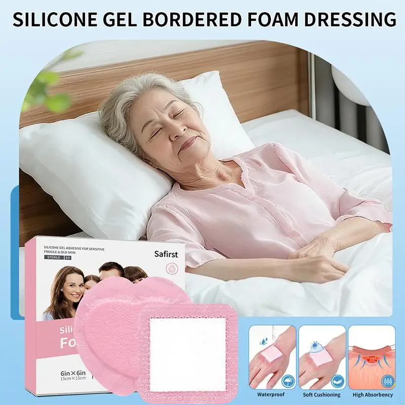 5Pcs/box Bedsore  Pad Thin Soft Ulcer   Patch Hydrocolloid Adhesive Wound Dressing Breathable Sweat Resistant