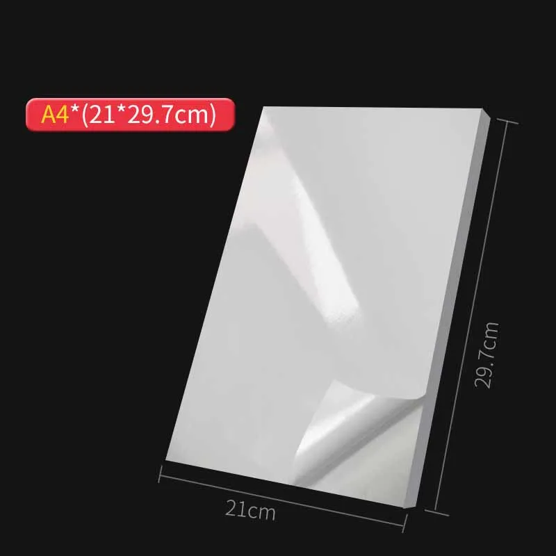 

20 Sheets A4 Glossy Photo Paper - Waterproof Sticker Label Paper, Fast Dry for Inkjet Printer, DIY Printing, High-Quality Dye In