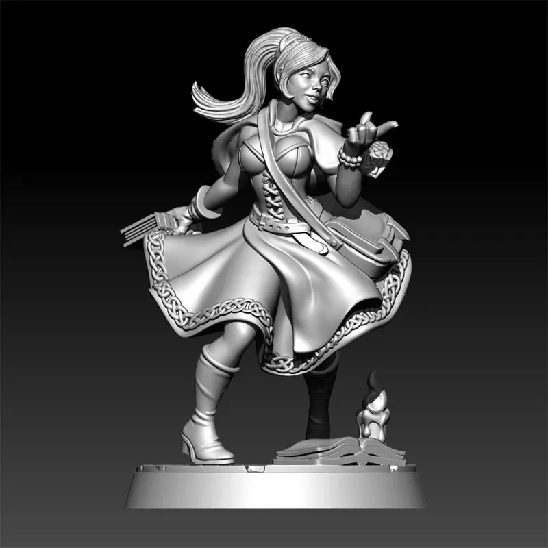 1/32 56mm  Resin Model Danciing Girl Figurine Unpainted No Color RW-1394